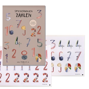 Sticker Set Zahlen 1-24 | Recyclingpapier | 2 Sticker Sheet
