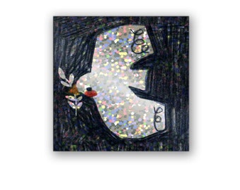 Glitter sticker dove of peace