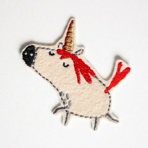 Patches for ironing Patch Fox, Unicorn, Bear, Planet, Rockets fair, vegan, made in Germany Einhorn 7 x7 cm