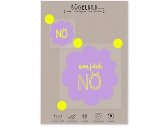 Iron-on transfer without border "No, simply No"
