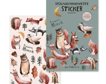 Dishwasher-safe stickers - Forest Whispers