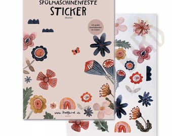 dishwasher-safe stickers flowers