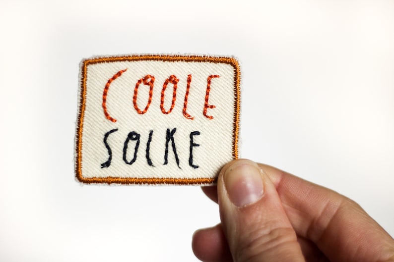 Aufnäher zum Aufbügeln Patch Banane, Dackel, Löwe, Wal, coole Socke, Bäume coole Socke 5x4cm