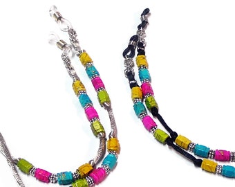 Reading Eye glasses Sun glasses spectacle holder lanyard cord rainbow