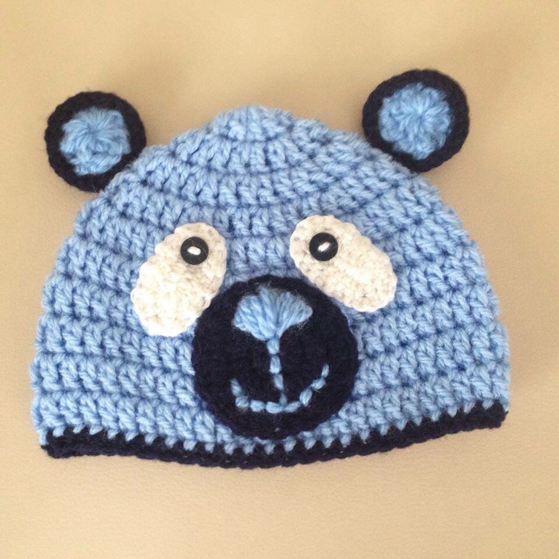 Crochet Baby Hat Crochet Baby Hat Bear Hat Bear Newborn - Etsy
