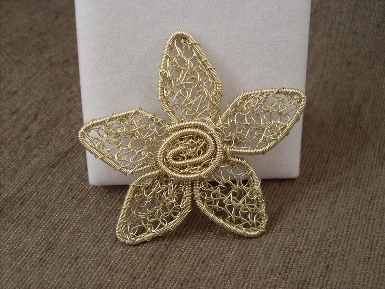 Crochet wire jewelry crochet wire brooch wire brooch Etsy