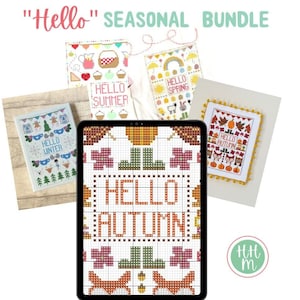 Hello Seasons Bundle PDF Cross Stitch Patterns