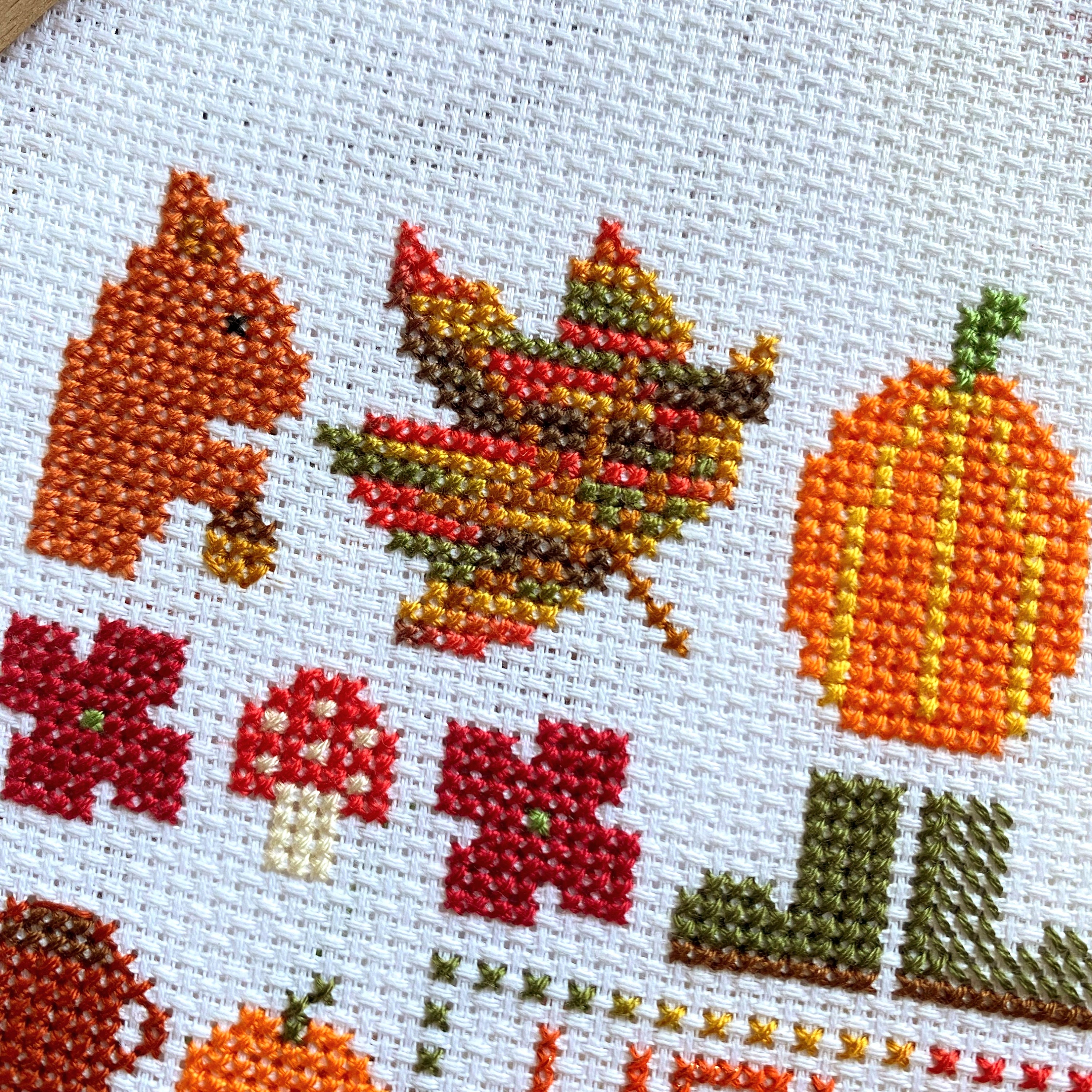 Hello Autumn (fall) PDF Cross Stitch Pattern - Etsy