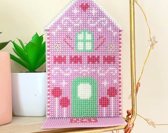 House Flip Cross Stitch Christmas and Halloween Pattern PDF Download