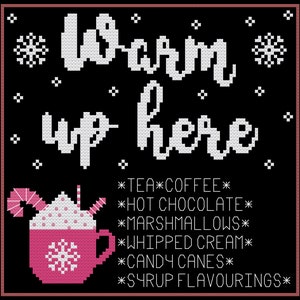 Warm Up Here PDF Cross Stitch Pattern