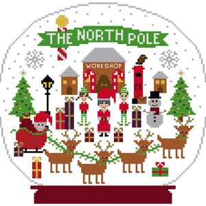 PDF The North Pole Christmas Cross Stitch Pattern Traditional Palette image 1