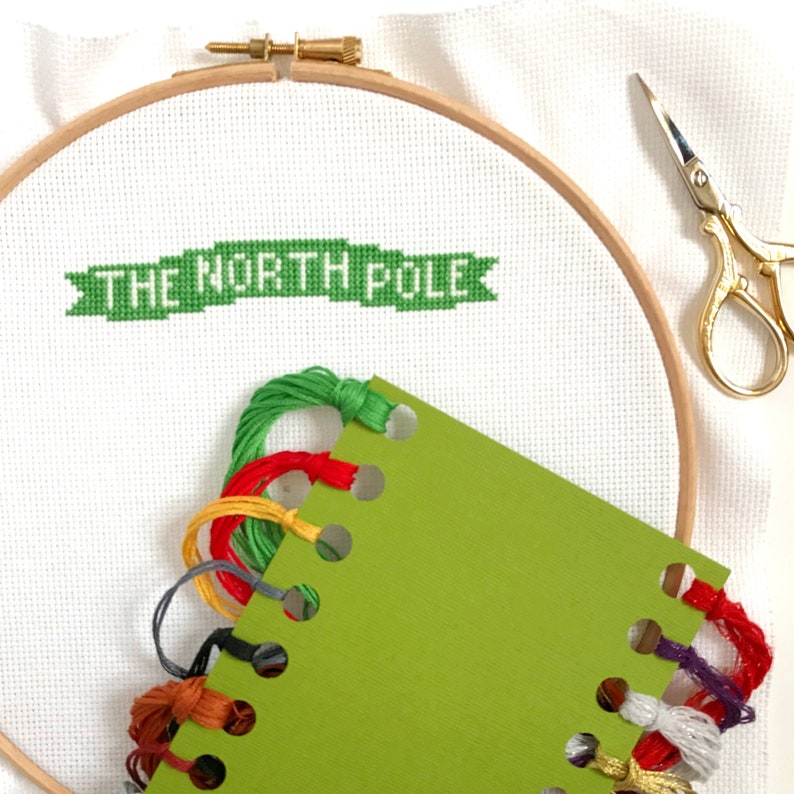 PDF The North Pole Christmas Cross Stitch Pattern Traditional Palette image 3