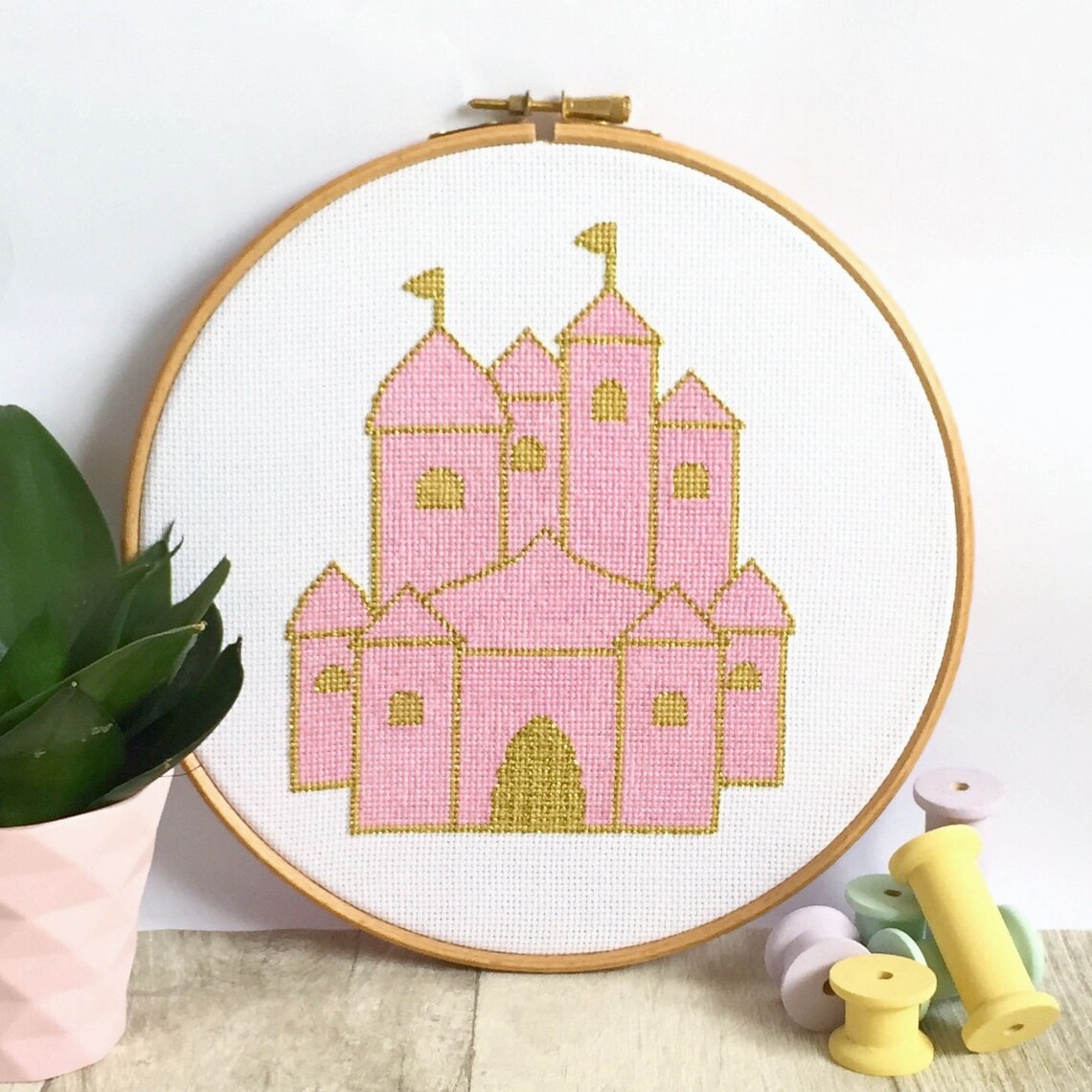 PDF Pattern - Fairy Tale Castle Cross Stitch Pattern - Modern Cross ...