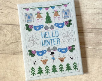 Hello Winter PDF Cross Stitch Pattern