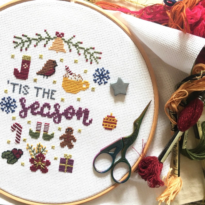 PDF /'Tis The Season Christmas Cross Stitch Pattern