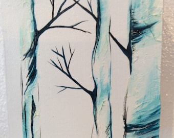 Birch 2018 collection. Acrylic on canvas.