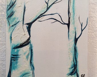 Birch 2018 collection. Acrylic on canvas.