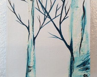 Birch 2018 collection. Acrylic on canvas.