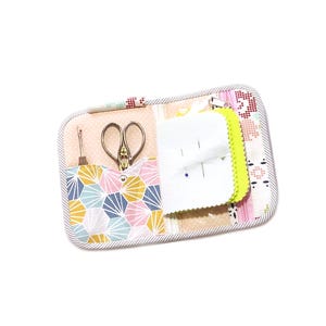 Pink mini travel sewing kit, Needle book, Sewing Organizer