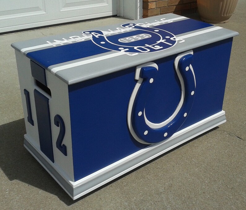 Indianapolis Colt Inspired Storage Box, Colts Storage, Indianapolis