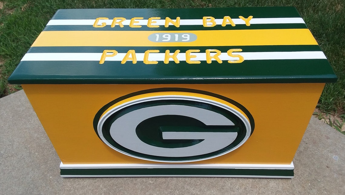 Green Bay Packers Storage Box, Packers Man Cave Box Etsy