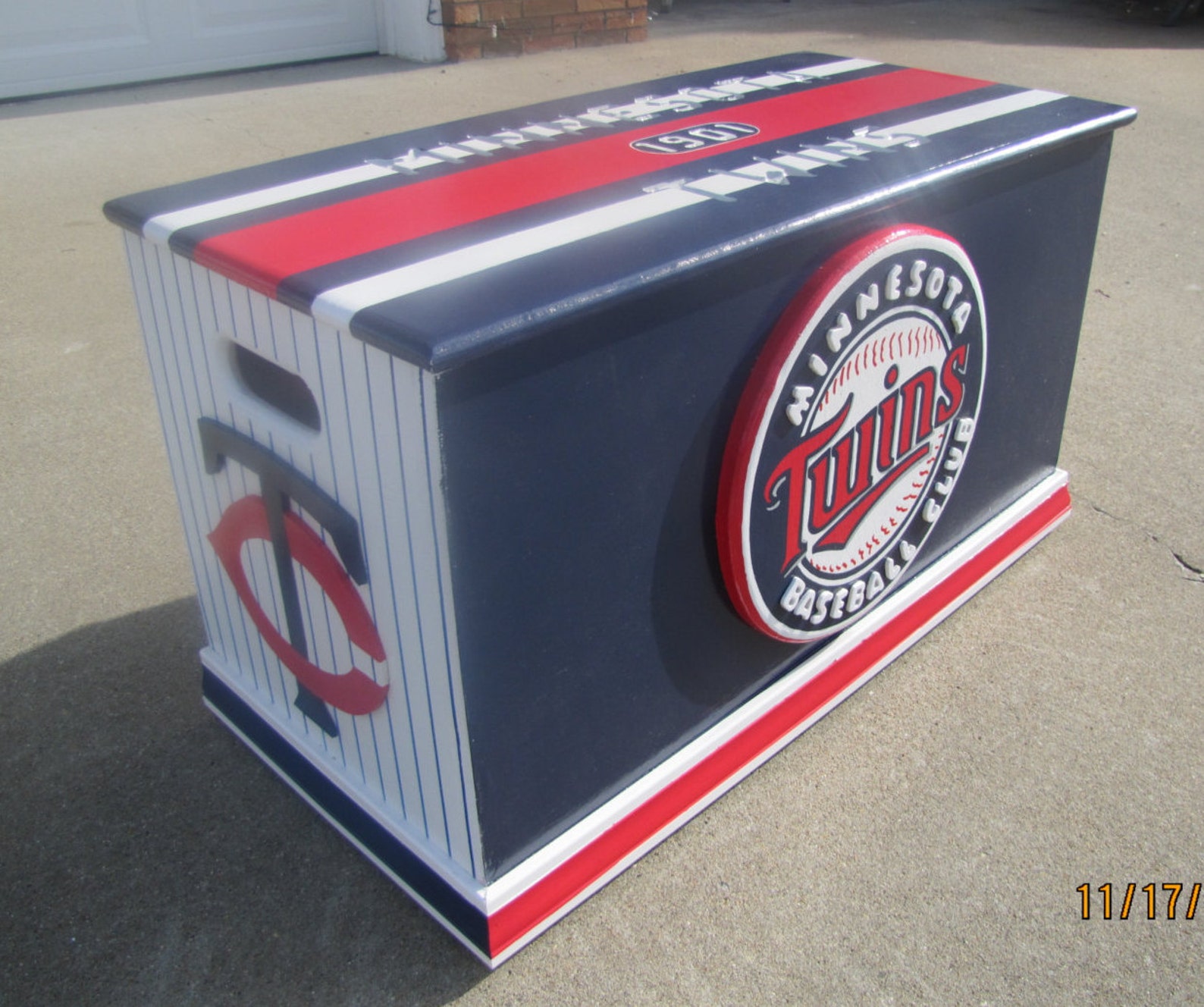 Minnesota Twins inspired storage box Twins storage Minnesota Etsy