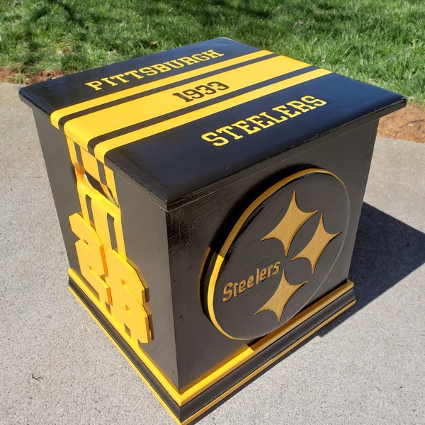 Pittsburgh Steelers (Inspired) small storage box, Steelers man cave storage