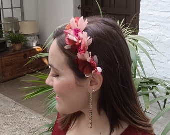 Flower Headband Miriam. Guest Headpiece. Boho Styled Headband.