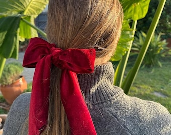 Haargummi mit Schleife. Samthaargummis. Geschenk für Sie. Haaraccessoire. Pferdeschwanz. Samthaaraccessoire. Samtschleife. Geschenk. Weihnachten.