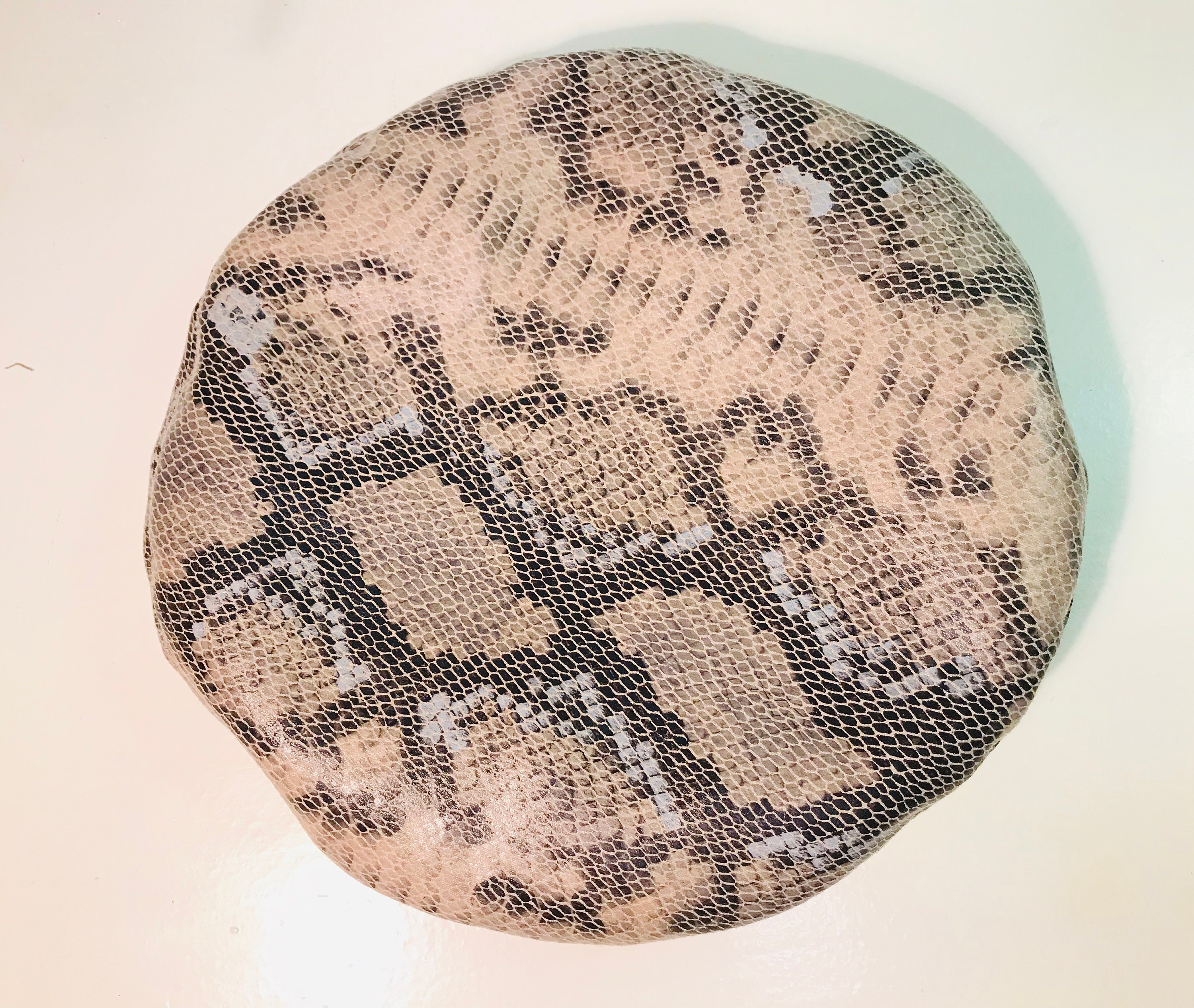 Martha Beret. Snake PU Fake Leather 