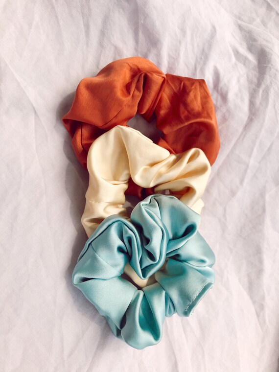 Seiden-Haarschleifen Mit Tuschemalerei – Retro Satin-Bänder Für Pferdeschwanz & Haarschmuck
