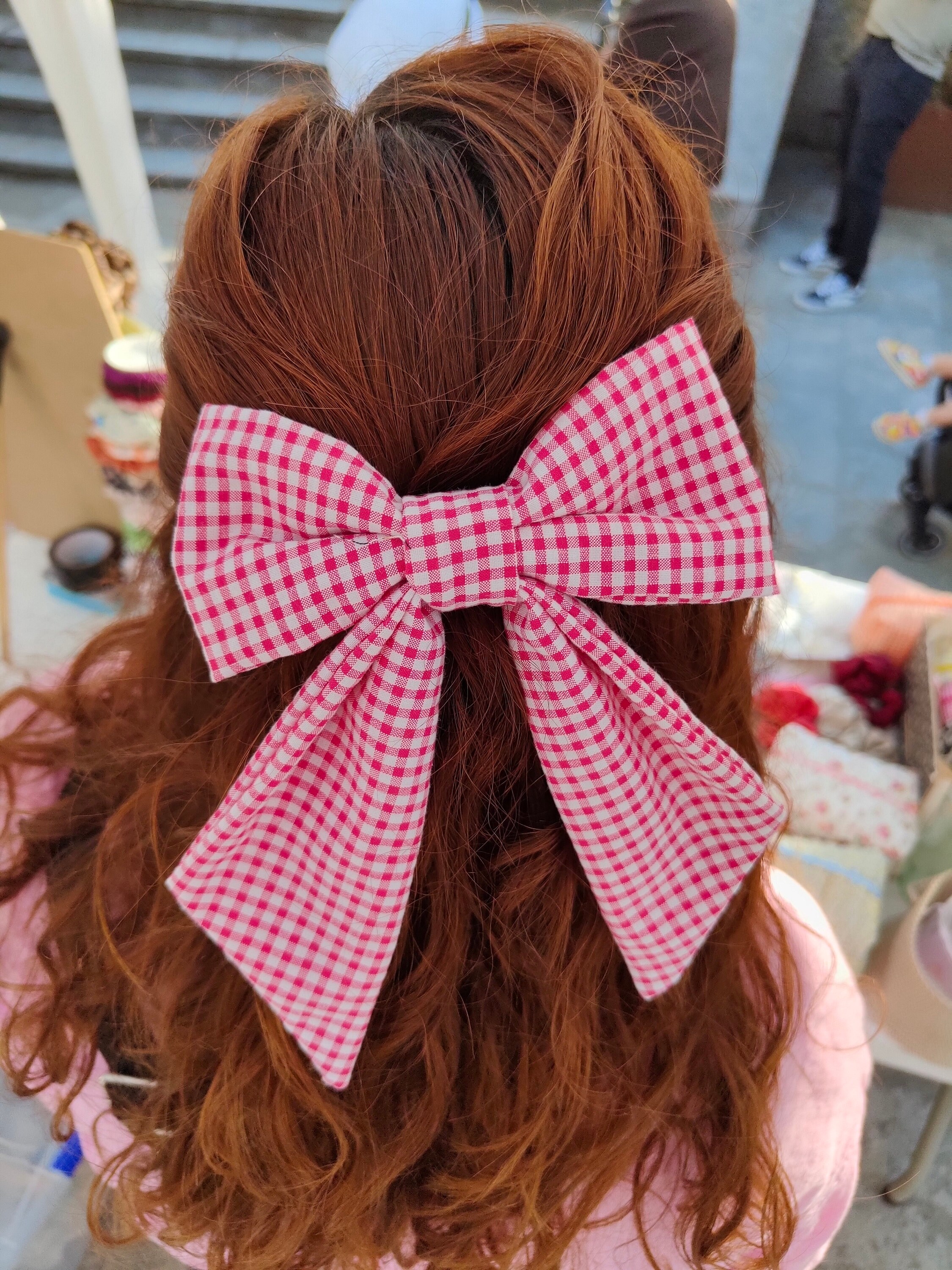Vichy Hair Bow Clip - Etsy