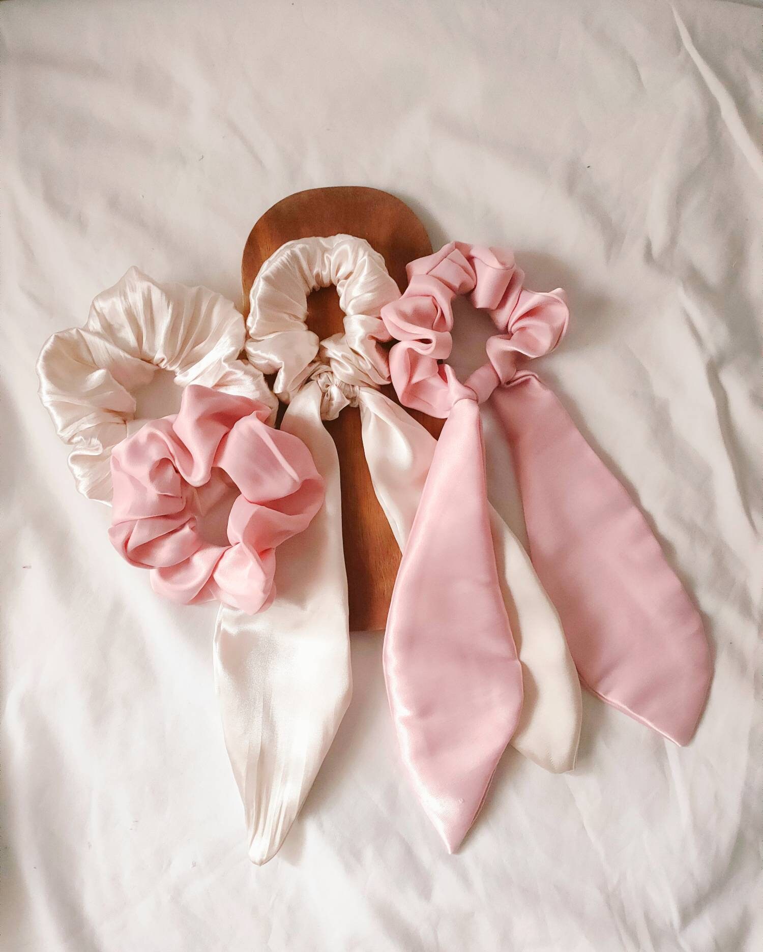 Scrunchie Trio Bundle (Pretty in Pink) Oz Essentials Small Scrunchie Trio Set - Sunrise Slay | OZ  main image 4