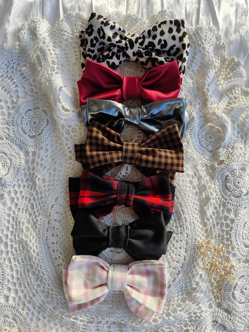 Hair Bow. Barrette. Barette Bow. Classic and elegant women, girls. Hair Clips. Gift for Her. Ties. Christmas Bows. image 2