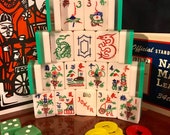 Royal Mahjong Set Triple Layer Tri-Color 164 Tiles 16 Flowers 10 Jokers 5 Swirl Racks Bettor Locking Case