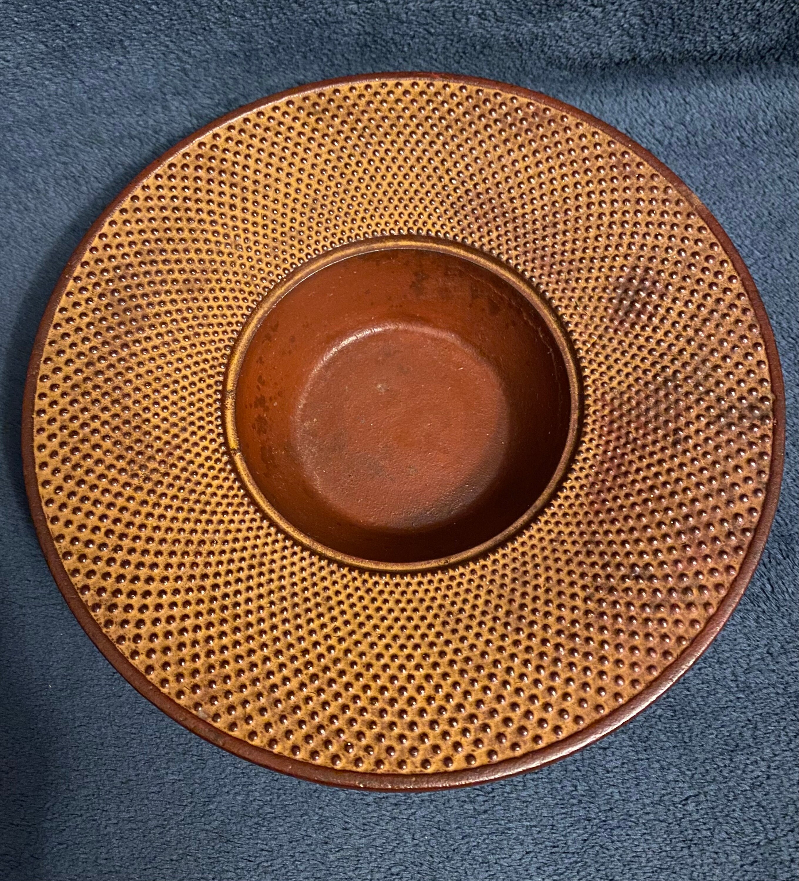 Vintage Japanese Cast Iron Hibachi Incense Burner Censer Pot