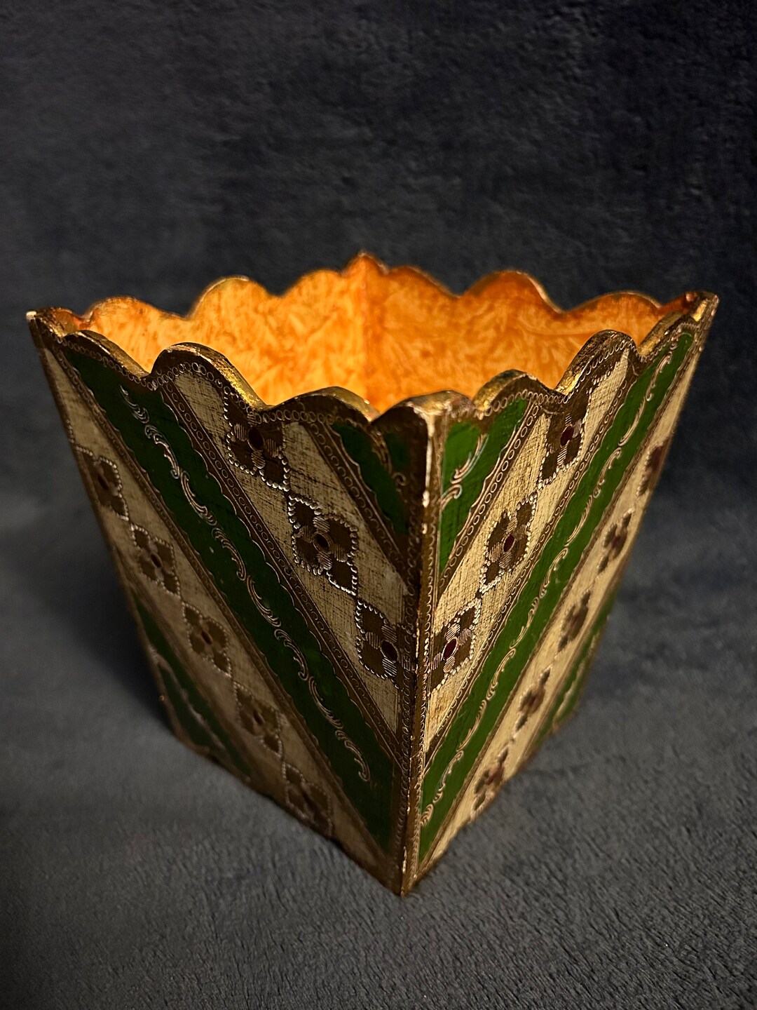 Vintage Florentine Wood Cache Pot Florence Italy 6” - Etsy