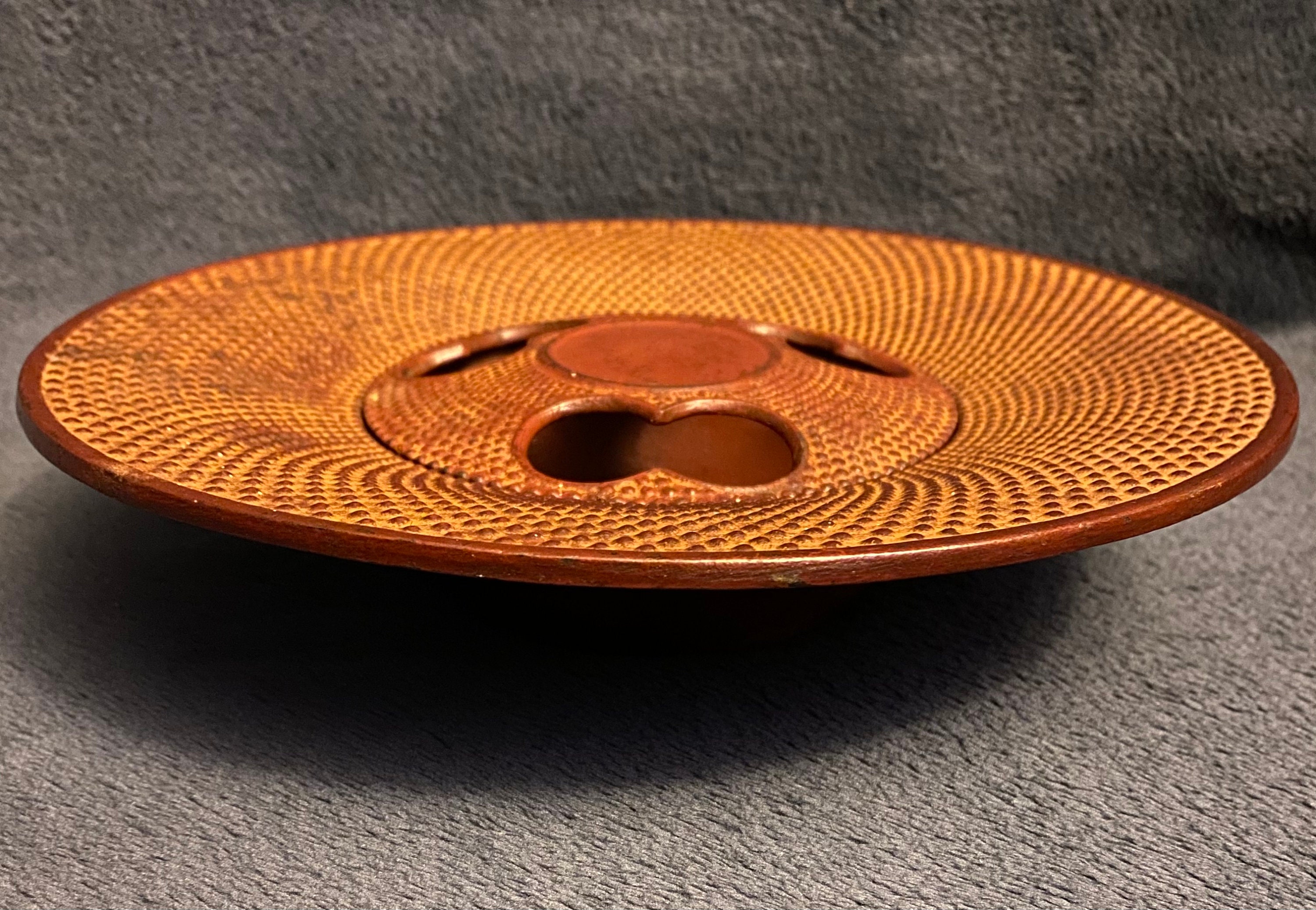 Vintage Japanese Cast Iron Hibachi Incense Burner Censer Pot