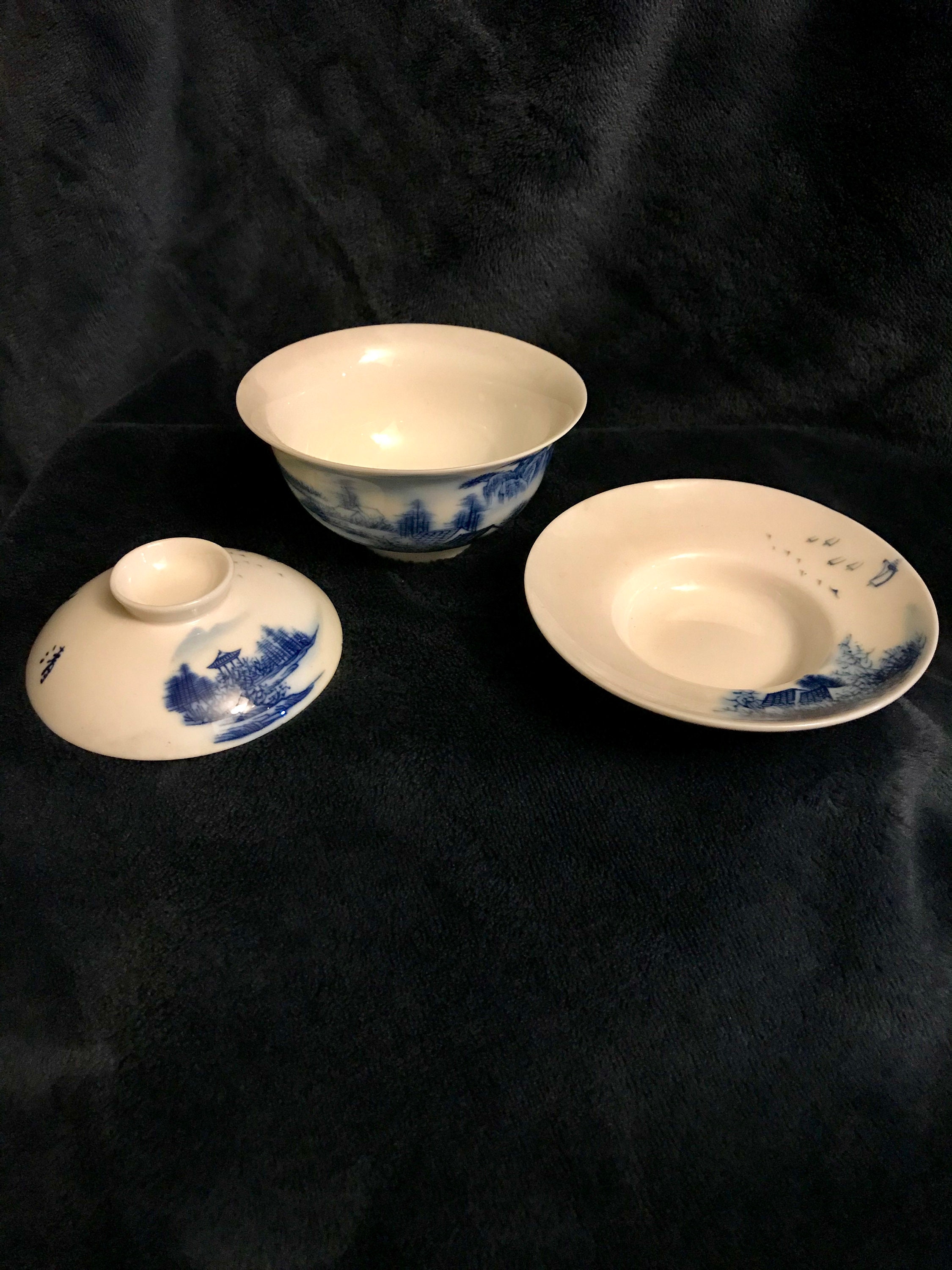 Old Japanese Tea Bowl Lid Underplate Etsy Singapore