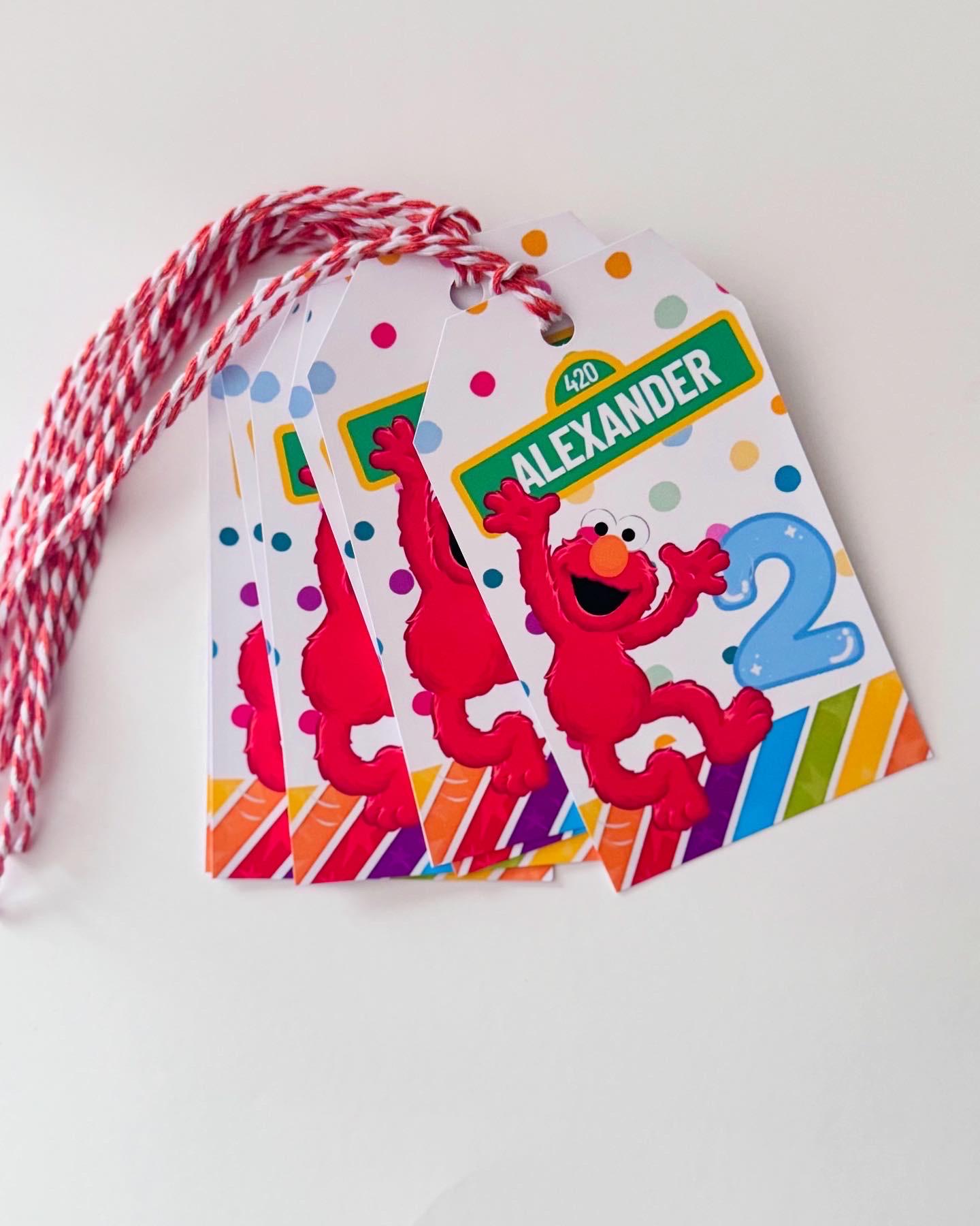 Elmo Birthday Printable Gift Tags