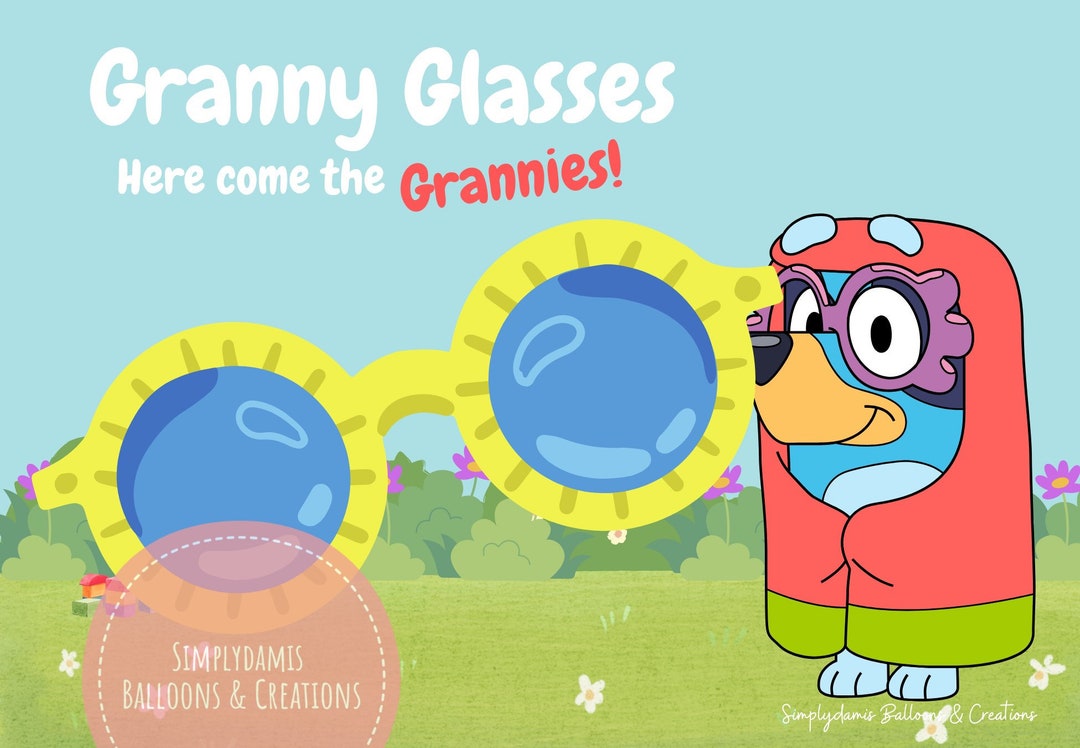 Party Favors,bluey Party Favors, Bluey Birthday, Bluey, Granny Glasses ...