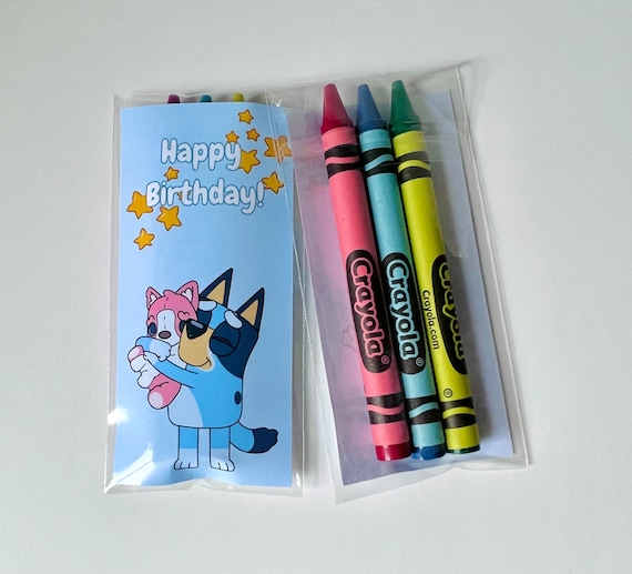 Party Favors, Bluey Themed Party Favors, Bluey Birthday, Bluey, Bluey  Crayons, Crayons Pack 