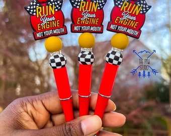 Run your engine not your mouth pen|Sarcastic Pens| Adult humor gift| Pen gifts | Red pen | Funny pen| Refillable pens| Funny gifts|Sassy pen