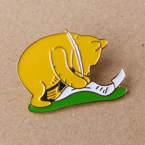 Insigne classique en émail « Winnie l'ourson » « Winnie l'ourson » / carte de soutien originale REFLEX / Disney - vers les années 1990