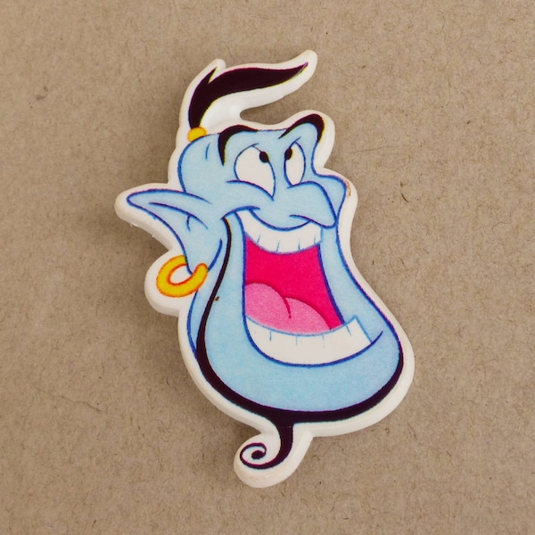 Genie Plastic Badge - Aladdin - Vintage 90's Disney / Robin Williams / Great Nostalgic Gift Idea