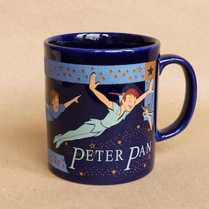 Vintage Peter Pan Mug / Disney Collectible Ceramic Coffee Cup 1990s / Great Gift Idea