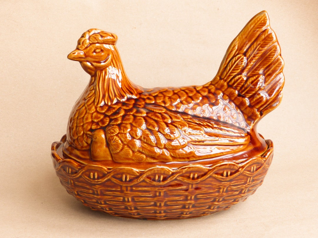 Vintage Ceramic Chicken Egg Holder / Portmeirion Made in Etsy