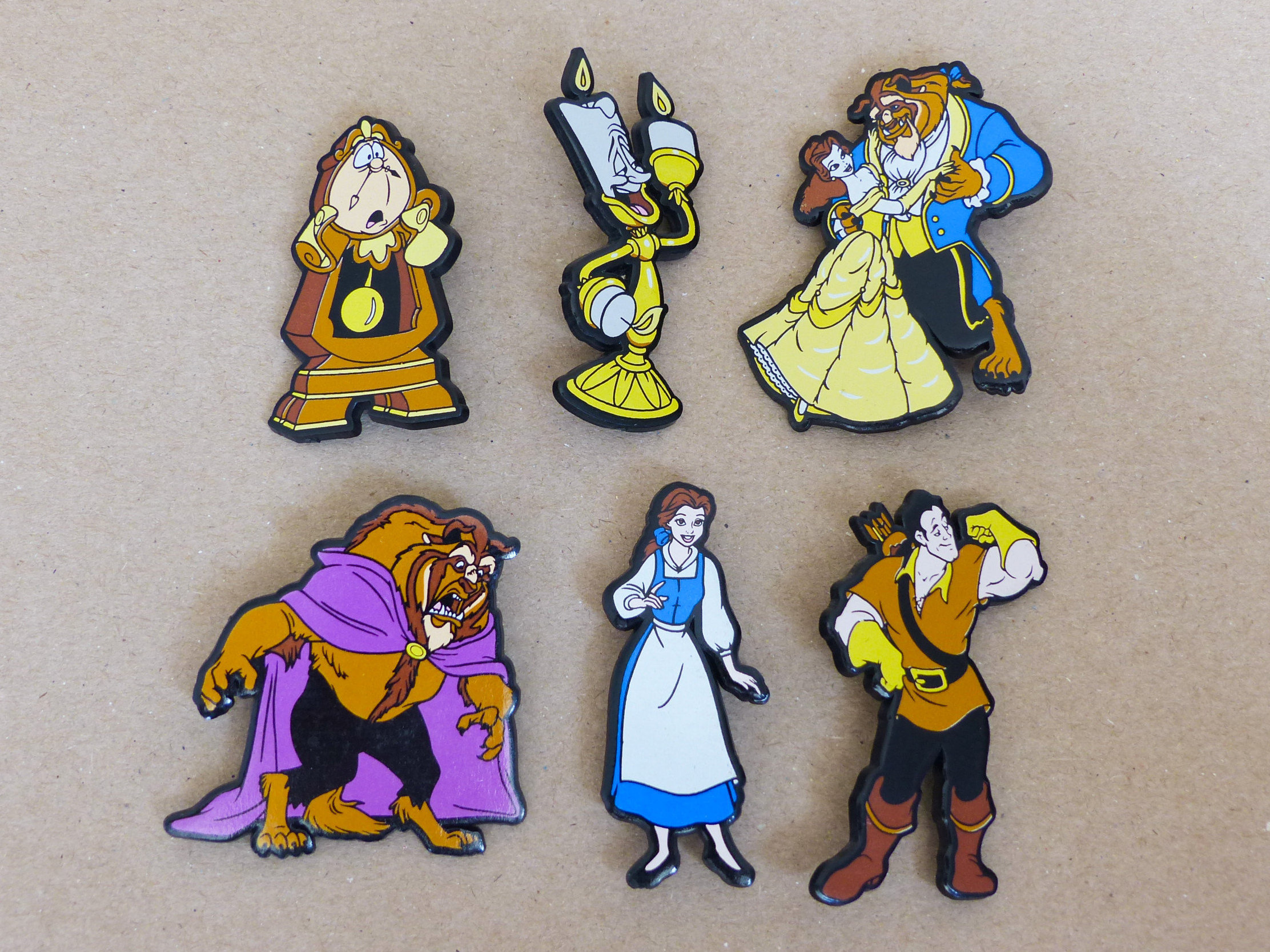 Beauty and the Beast Plastic Badges - Vintage 90's Disney / Belle