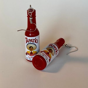 MiniBrands mini funky food hot sauce earrings