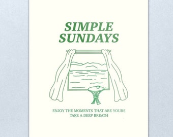 Simple Sundays poster digital download